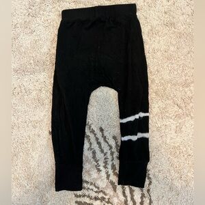 Little Moon Black Joggers with White Stripes